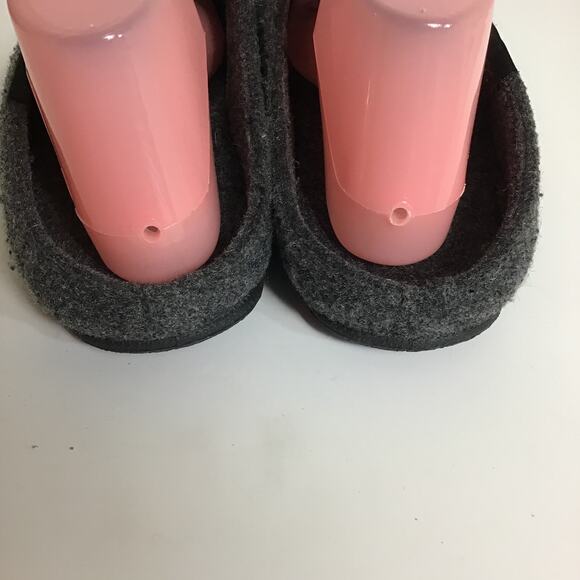 Mishansha M/F Gray Felt Slippers Sz 9.5W/8M EUC  Rubber Sole  Comfort Slippers - Picture 3 of 8
